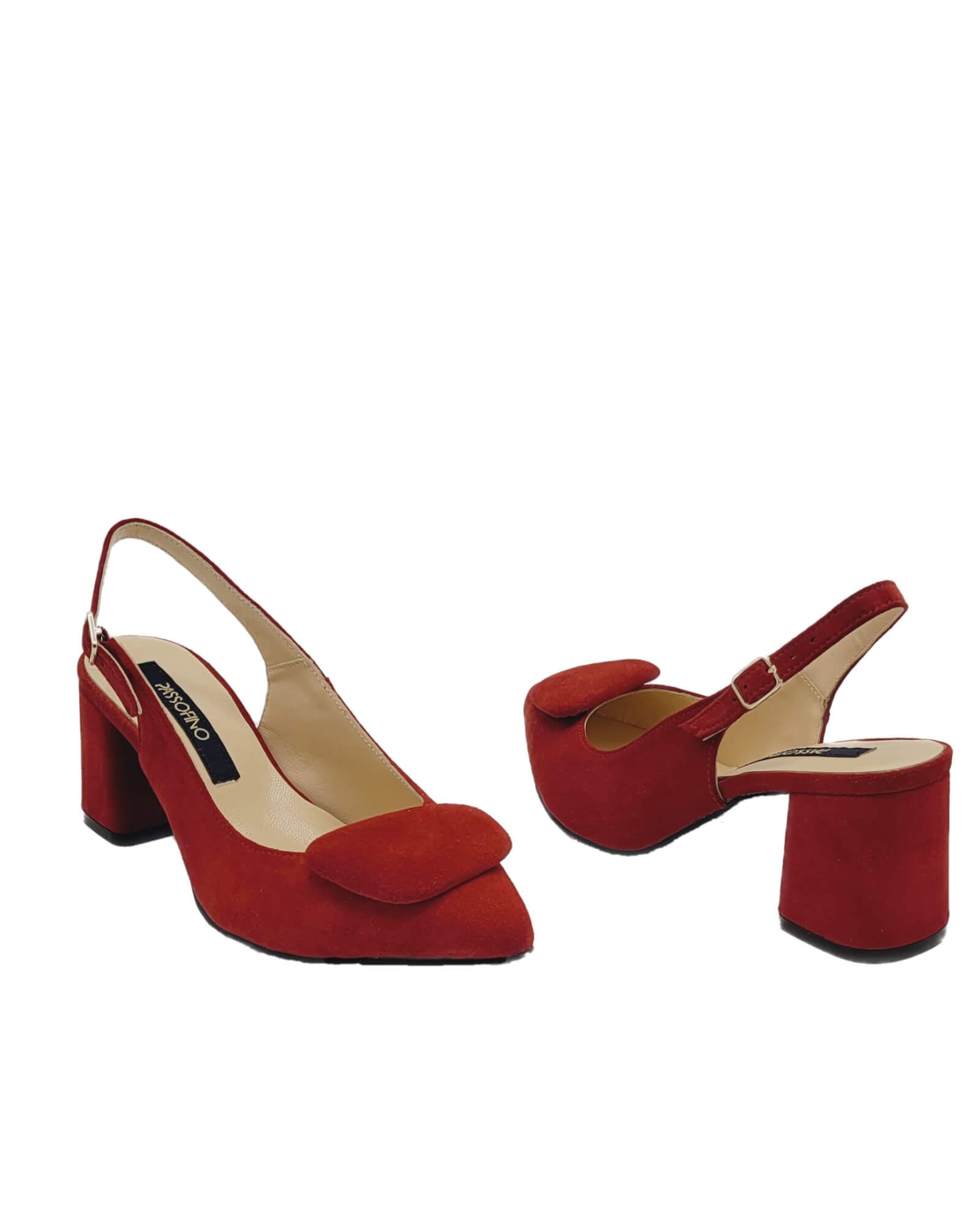 Pantofi office toc imbracat Lauren Red