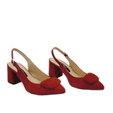 Pantofi office toc imbracat Lauren Red