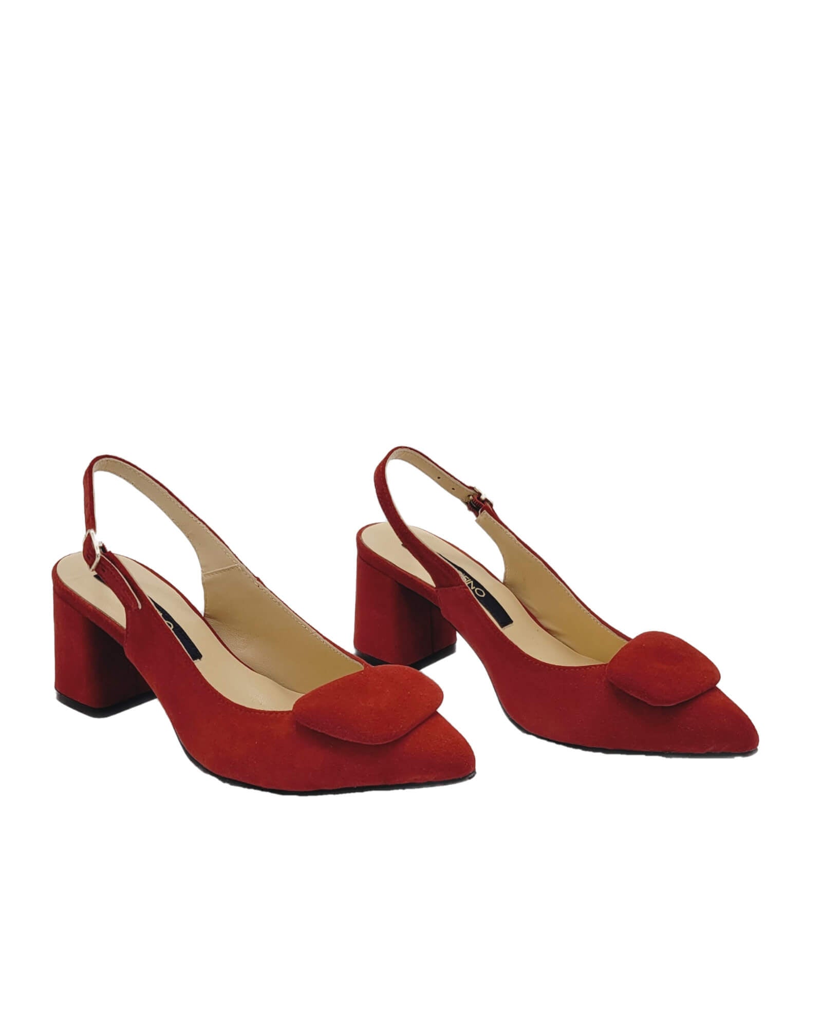 Pantofi office toc imbracat Lauren Red