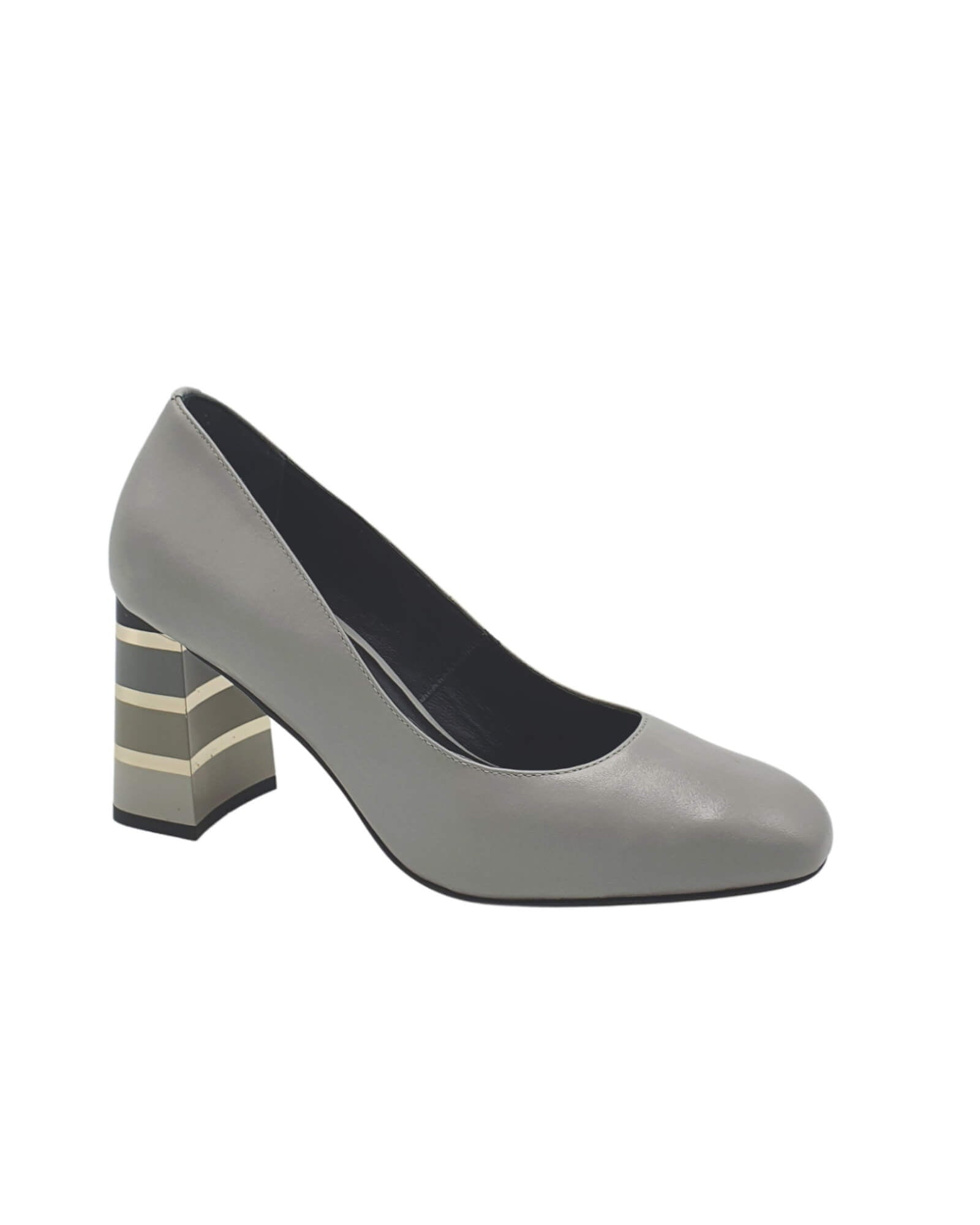 Pantofi office toc multicolor London Grey