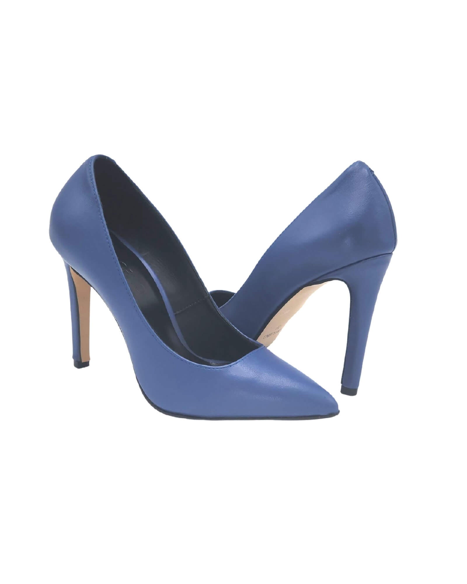 Pantofi stiletto din piele soft Kate Blue