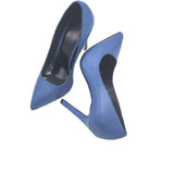 Pantofi stiletto din piele soft Kate Blue