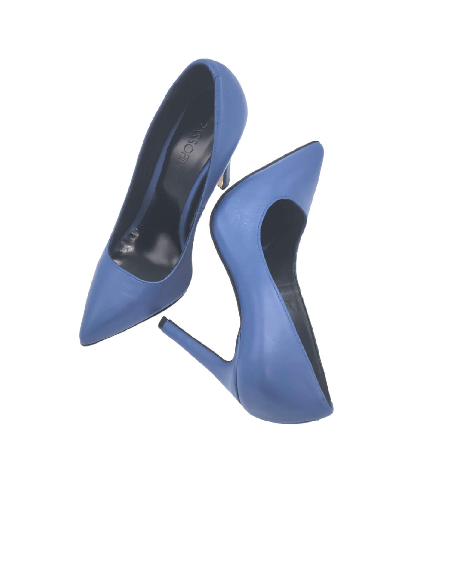 Pantofi stiletto din piele soft Kate Blue