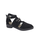 Pantofi trendy din piele intoarsa Ramina Black