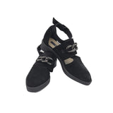 Pantofi trendy din piele intoarsa Ramina Black