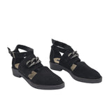 Pantofi trendy din piele intoarsa Ramina Black