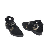 Pantofi trendy din piele intoarsa Ramina Black