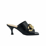 Papuci cu accesoriu modern PF246-5 negru