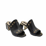 Papuci cu capse aurii Erato Black