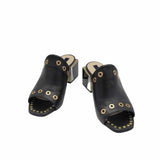 Papuci cu capse aurii Erato Black