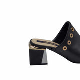 Papuci cu capse aurii Erato Black