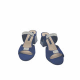 Papuci cu strasuri Urania Blue
