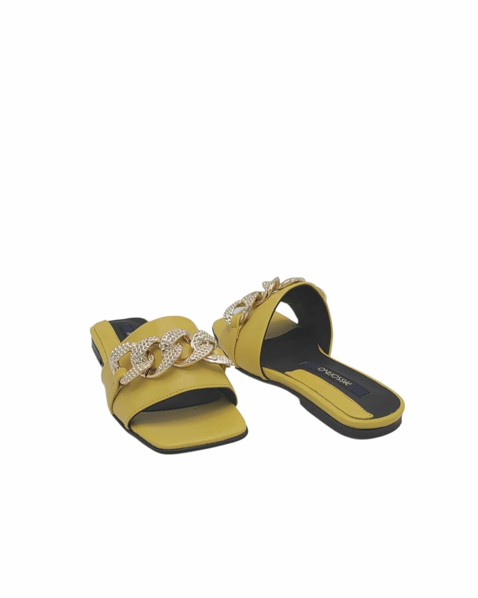 Papuci cu talpa joasa Annabel Yellow