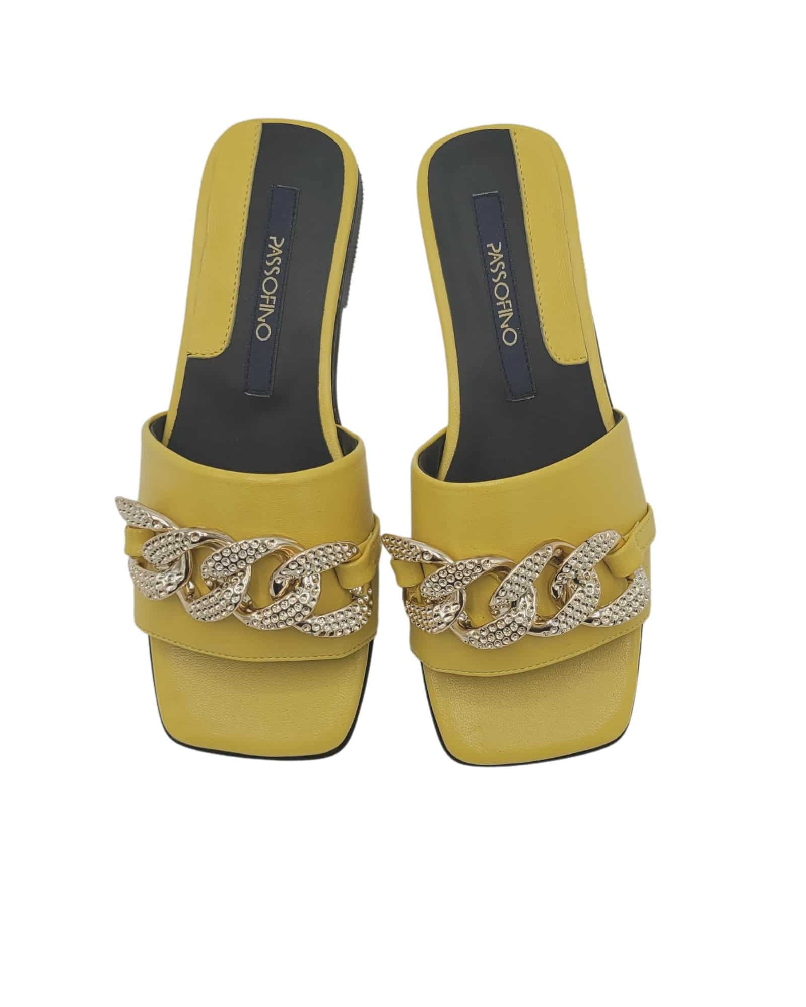 Papuci cu talpa joasa Annabel Yellow
