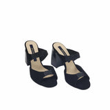 Papuci cu toc inalt si strasuri Orsay Black