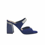 Papuci cu toc inalt si strasuri Orsay Blue