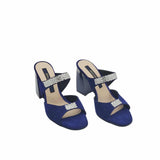 Papuci cu toc inalt si strasuri Orsay Blue