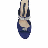 Papuci cu toc inalt si strasuri Orsay Blue