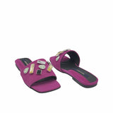Papuci moderni accesorizati Stone Fuchsia