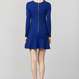 Rochie albastra cu volan