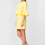 Rochie galbena cu volan