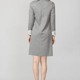 Rochie gri cu funda