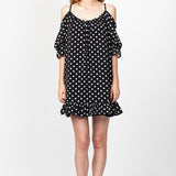 Rochie neagra cu buline