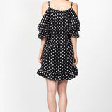 Rochie neagra cu buline