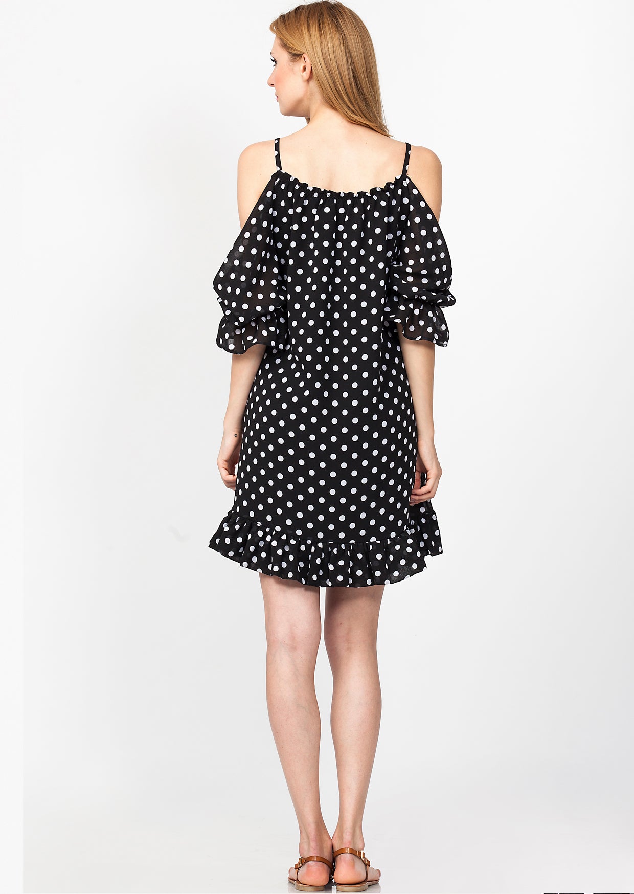 Rochie neagra cu buline