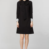 Rochie neagra cu funda