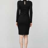 Rochie neagra cu guler dantelat