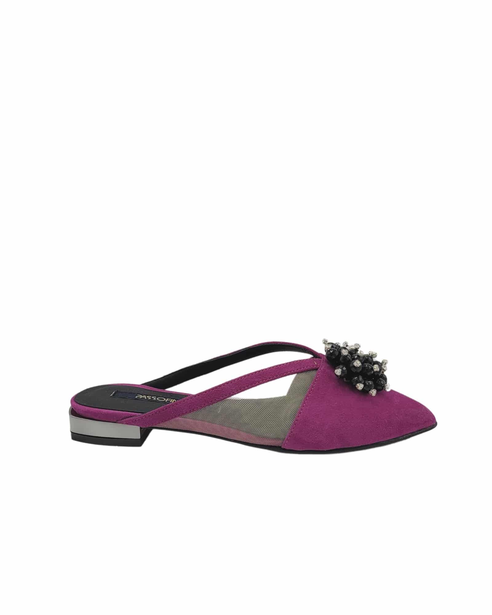 Saboti dama cu plasa Elisa Fuchsia