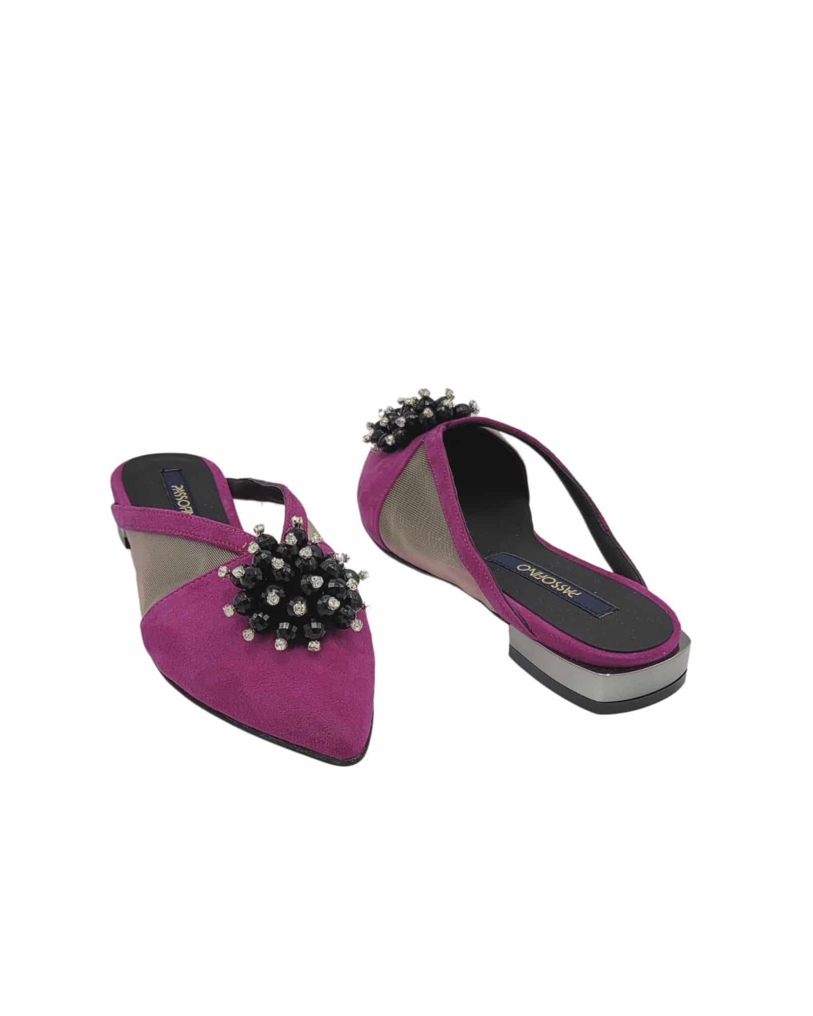 Saboti dama cu plasa Elisa Fuchsia