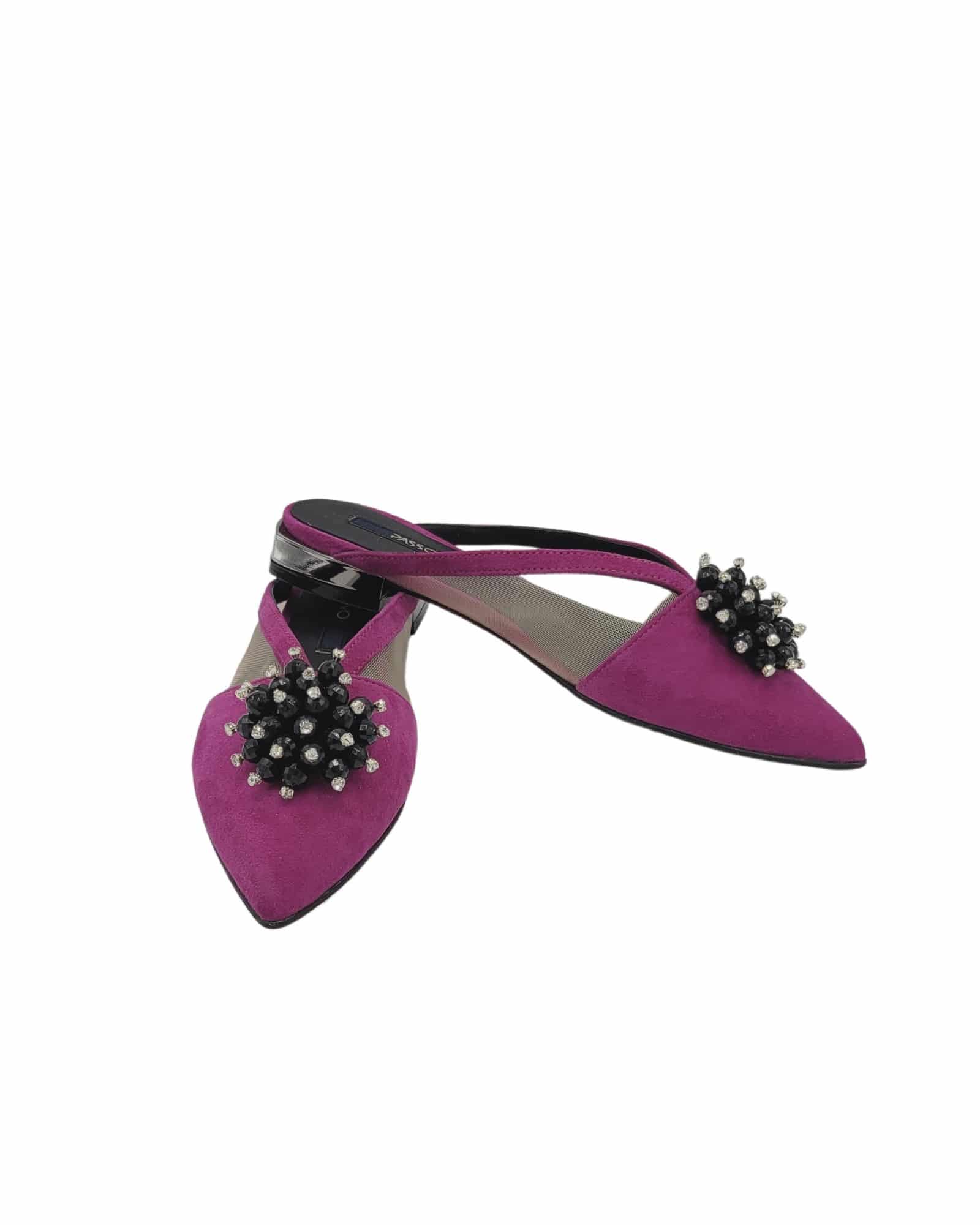Saboti dama cu plasa Elisa Fuchsia