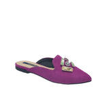 Saboti dama Glamour Fuchsia cu aplicatii