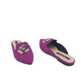 Saboti dama Glamour Fuchsia cu aplicatii