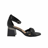 Sandale bareta impletita si staif Angela BlackLeather