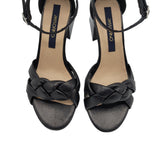 Sandale bareta impletita si staif Angela BlackLeather