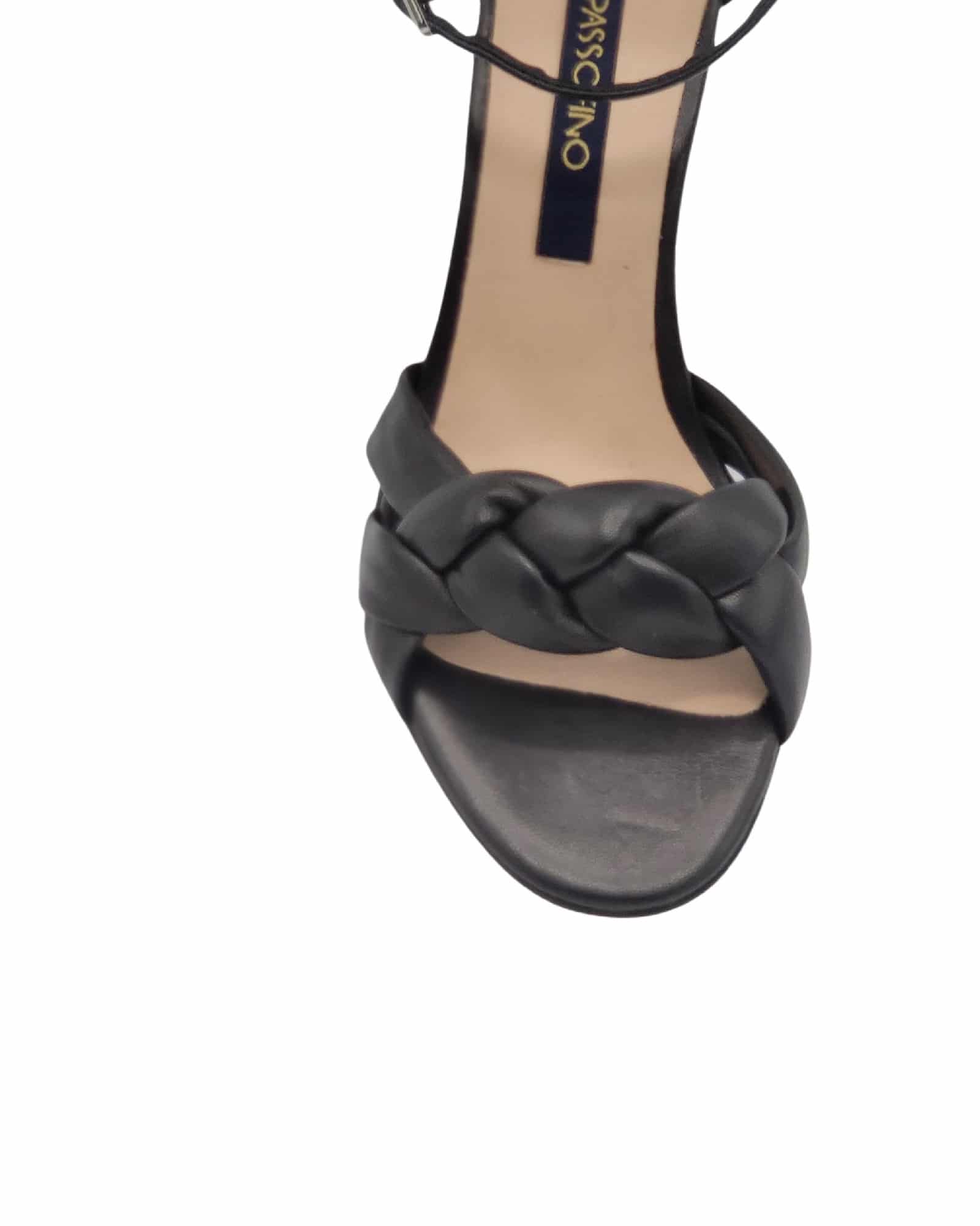Sandale bareta impletita si staif Angela BlackLeather