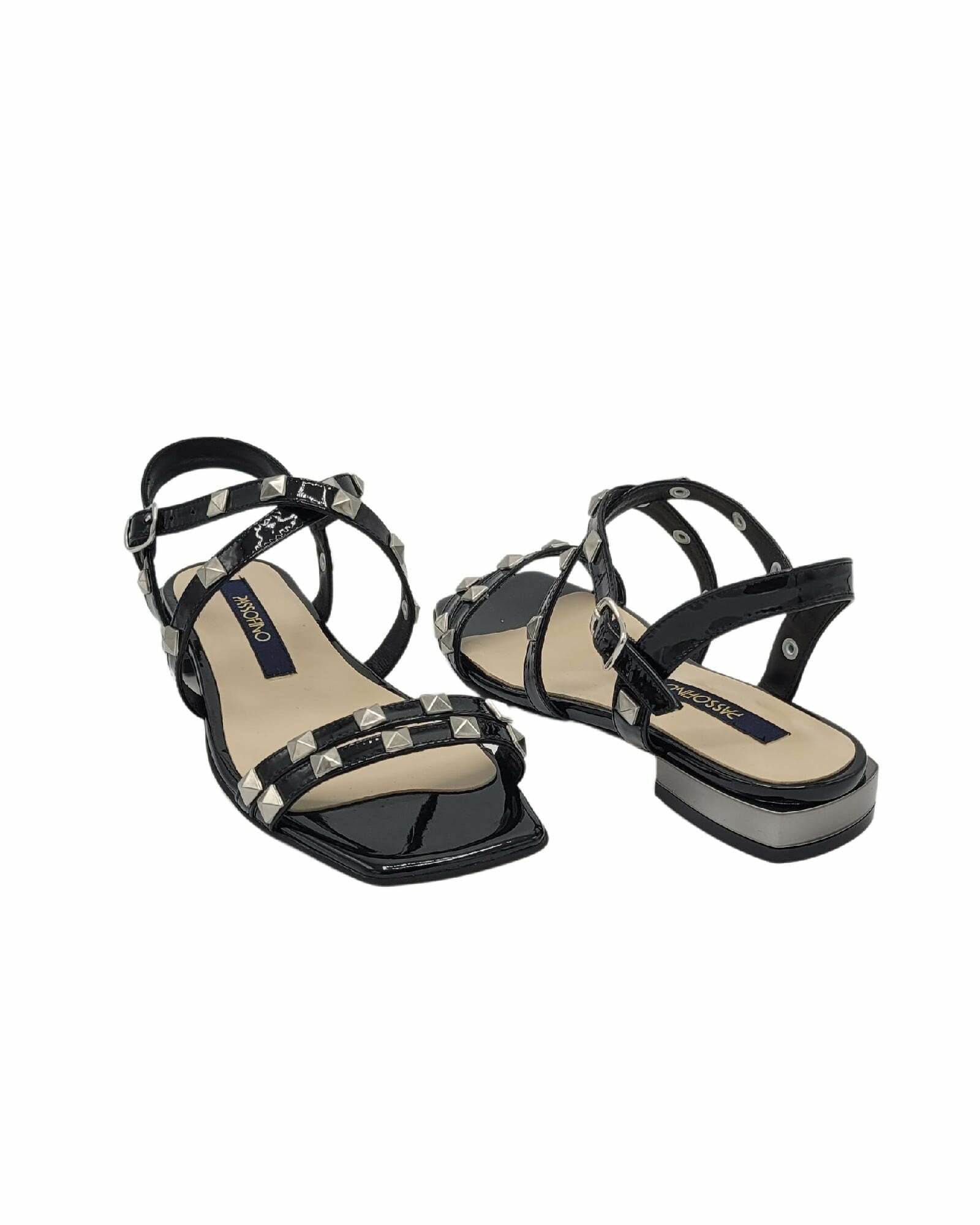 Sandale cu accesorii aplicate PF098-2 negru