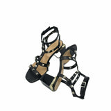 Sandale cu accesorii metalice Jessica negru