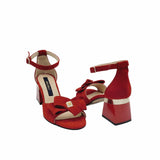 Sandale cu accesoriu Elle Red