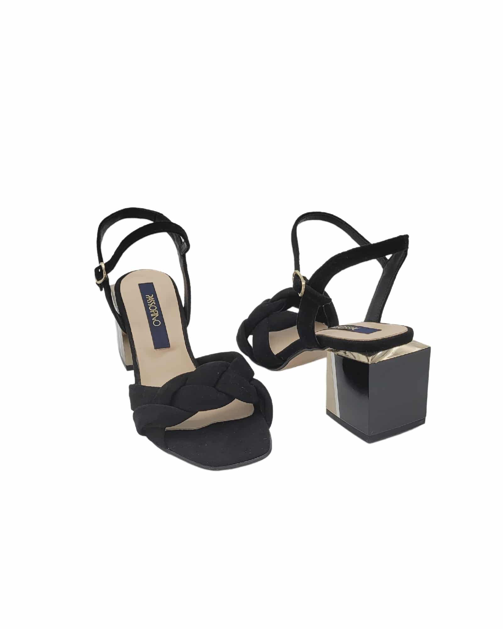 Sandale cu bareta impletita Asteria Black