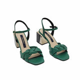 Sandale cu bareta impletita Asteria Green