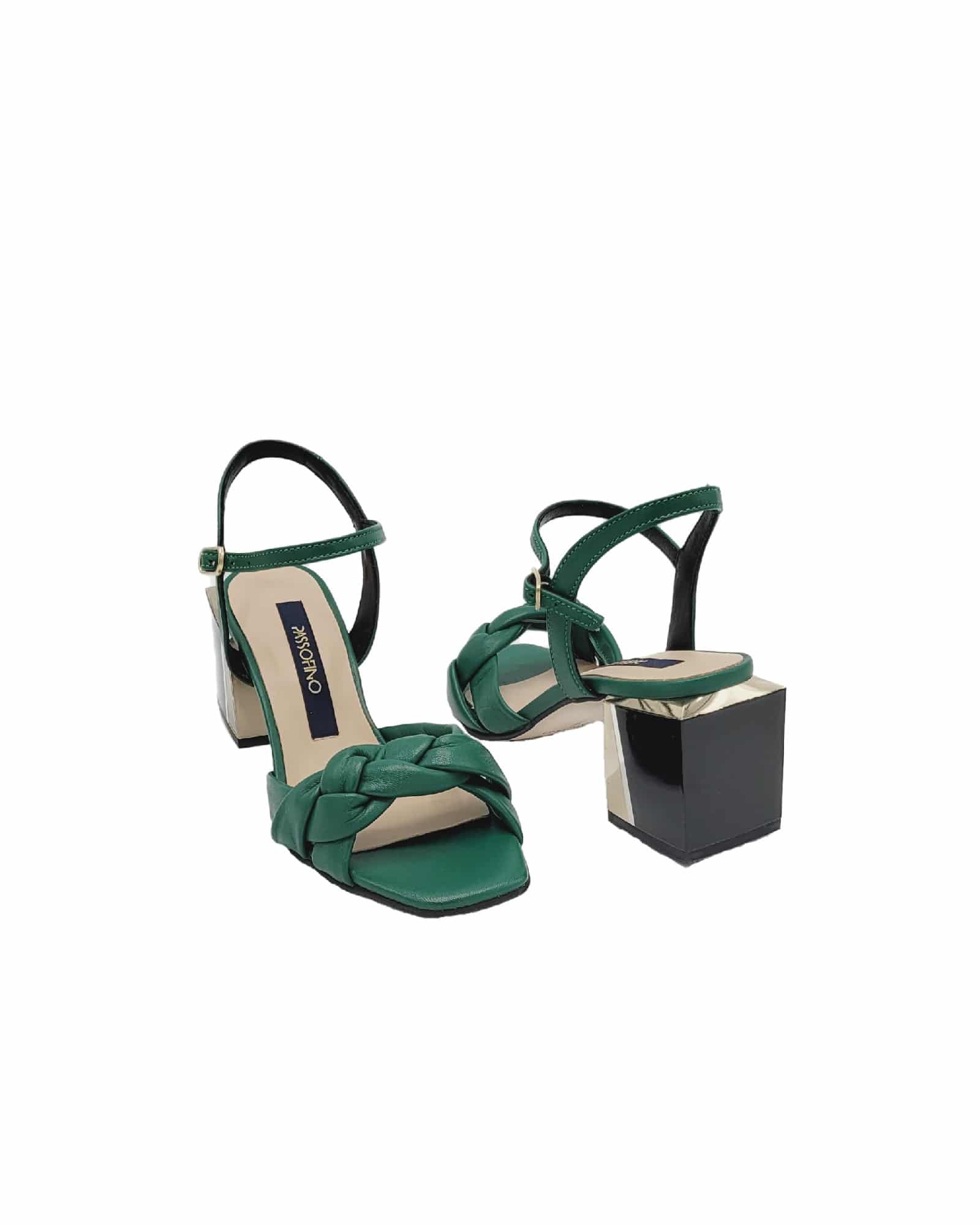 Sandale cu bareta impletita Asteria Green