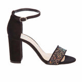 Sandale cu bareta pe glezna din glitter