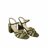 Sandale cu barete impletite PF310-10 olive
