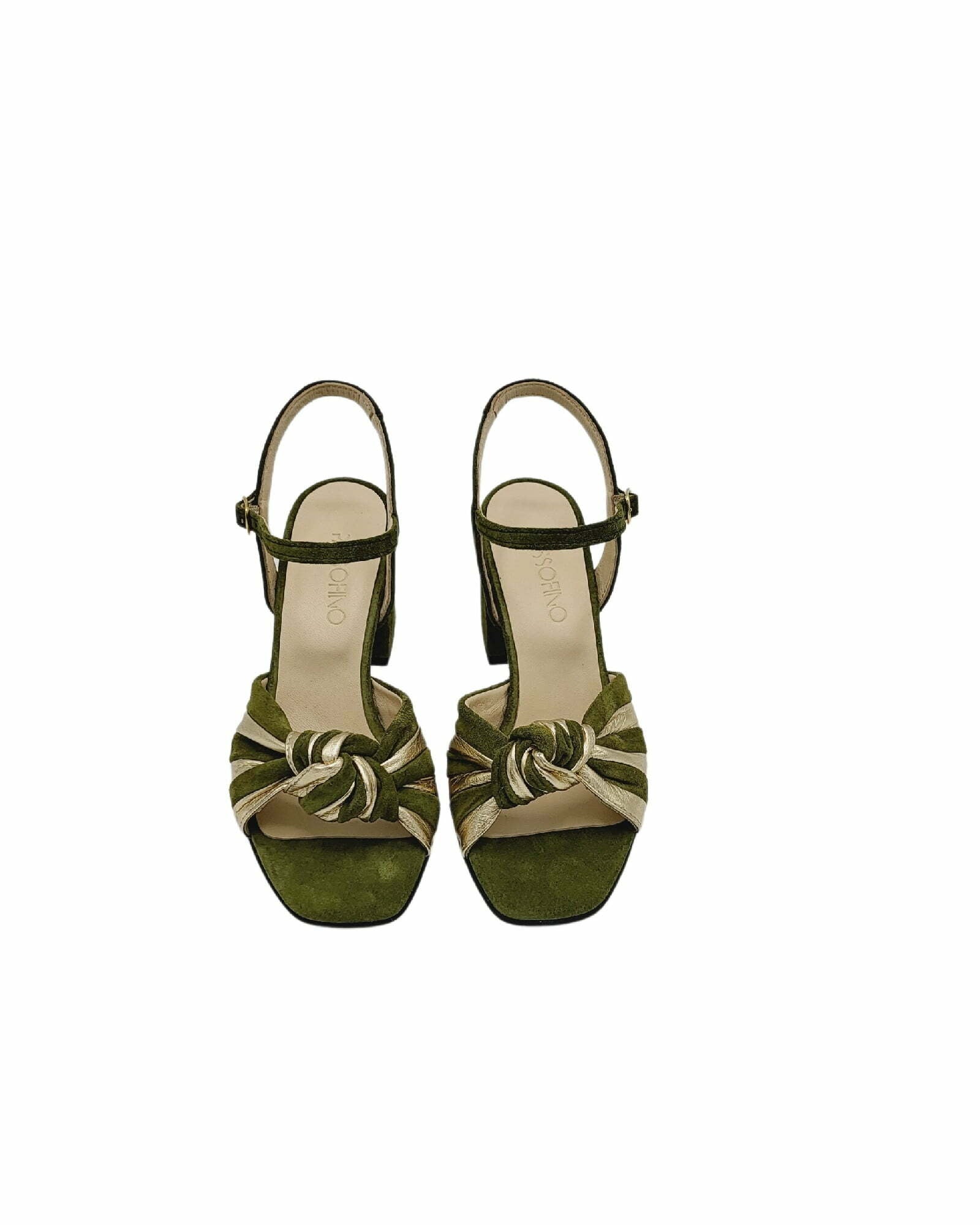Sandale cu barete impletite PF310-10 olive