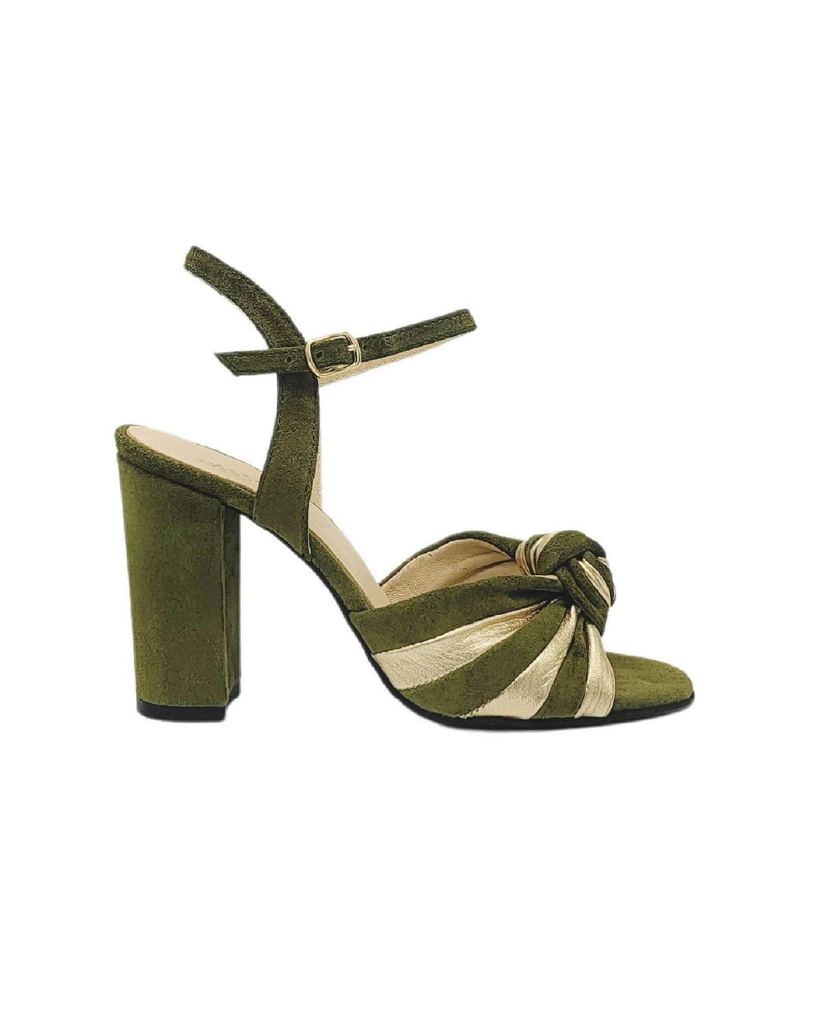 Sandale cu barete impletite PF937-17 olive