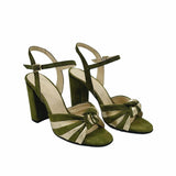 Sandale cu barete impletite PF937-17 olive